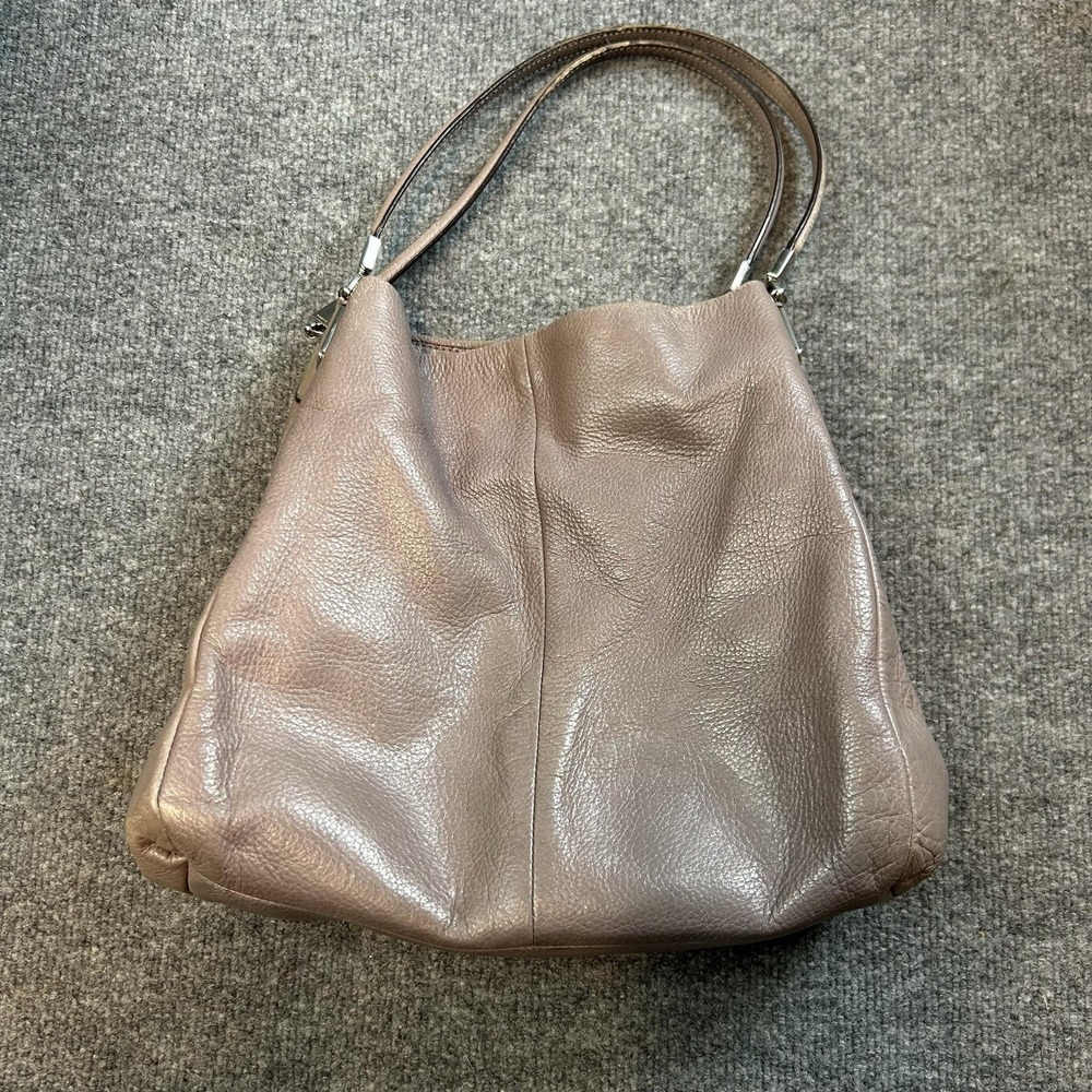 Coach Hobo Bag Womens Medium Taupe Leather Shoulder Purse Handbag H1369-26224